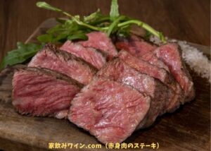 赤身肉のステーキ_001