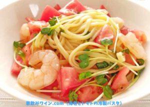 海老とトマトの冷製パスタ_001